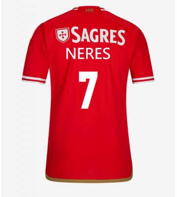 Benfica David Neres #7 Koszulka Podstawowych 2023-24 Krótki Rękaw